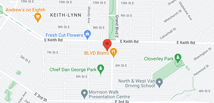 map of 654 E 7TH STREET
